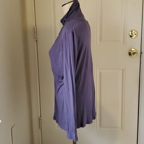 Puli Shirt Top Blouse Tunic Long Sleeve Purple Rouching Woman's WOMAN'S EXTRA LG - Picture 4 of 10
